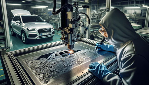 Comparison between laser etching and traditional pickling of rearview mirror (heating plate)(图2)