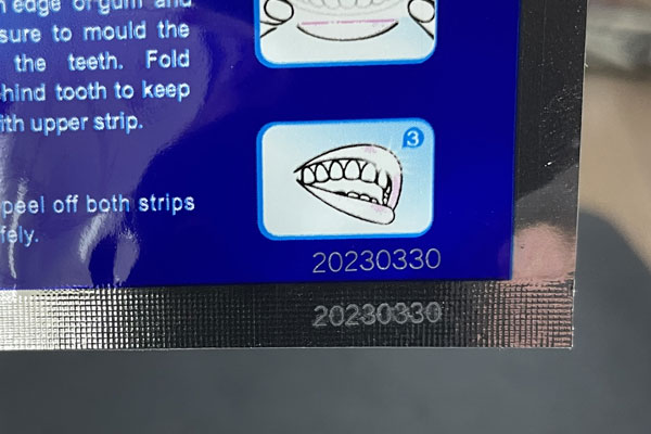 Laser coding for dental sticker packaging bags(图1)